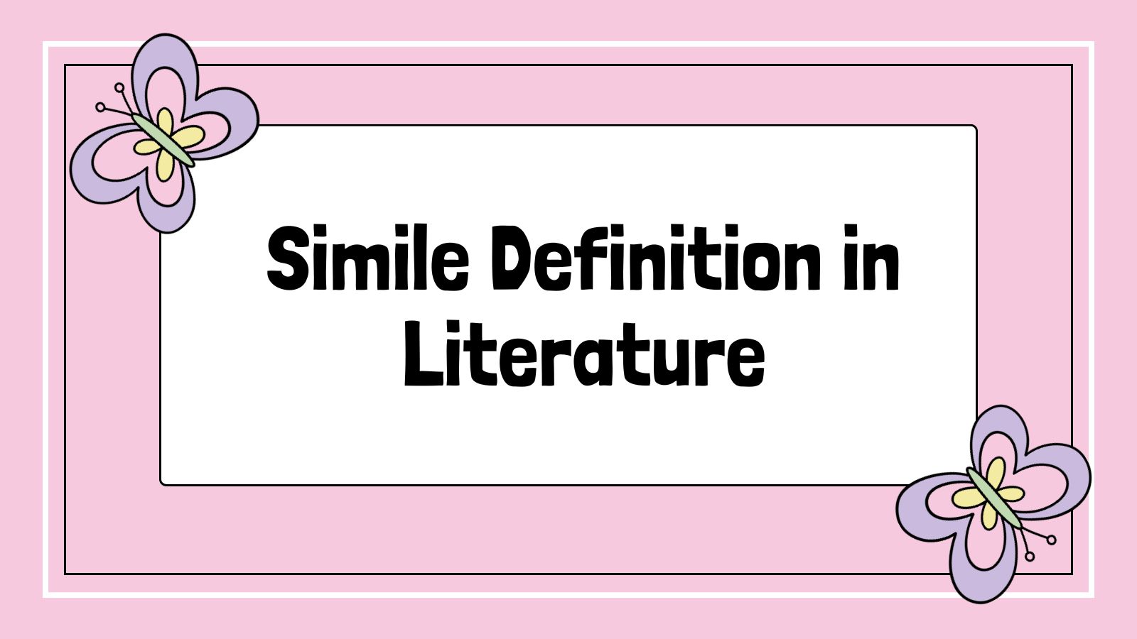 Simile Definition in Literature